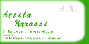 attila marossi business card